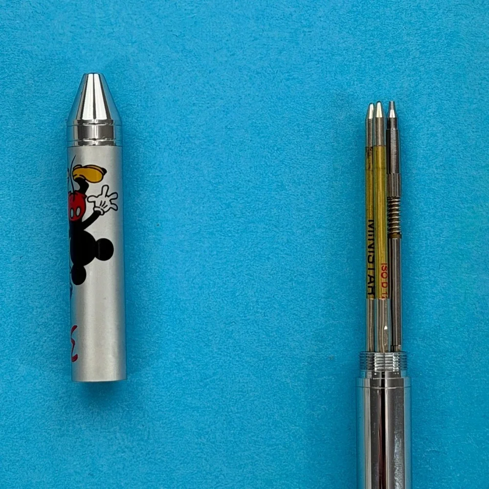 Disney Store 3-in-1 Multi-Function Pen Mechanical Pencil Mickey Mouse Silver VTG